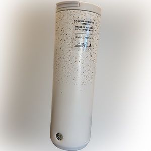 White gold glitter Starbucks tumbler